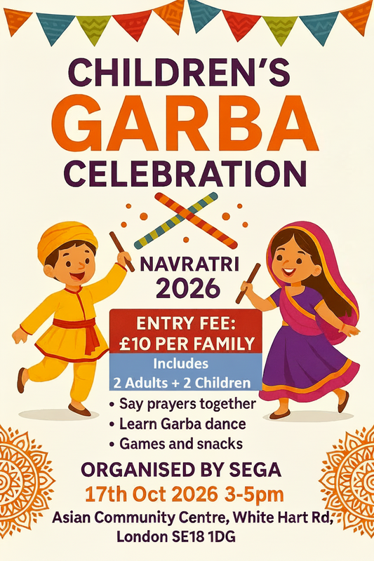 🎉 Kids Garba Night – Navratri 2026 | Family Ticket (2 Adults + 2 Children)